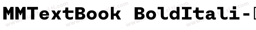 MMTextBook BoldItali字体转换